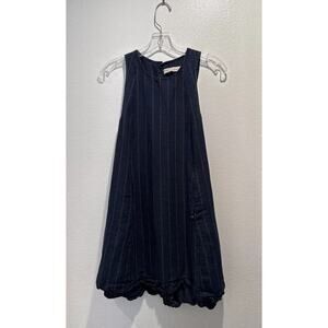 OTTOD’ AME Size 2 Striped Linen Romper Relaxed Pockets Coastal Boho ITALY Travel